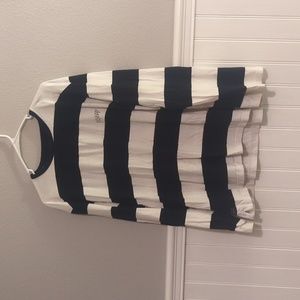 10.Deep Striped Oversized Unisex Long Sleeve Shirt